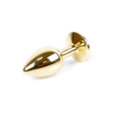Plug Jewellery Gold Green, vedere din unghi cu suprafata oglinda