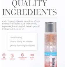 JO H2O Anal Warming formula pe baza de apa ingrediente