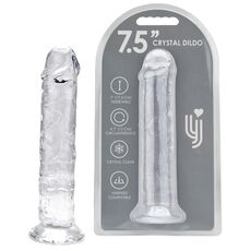 ​Dildo cu ventuză Loving Joy de 19 cm, transparent