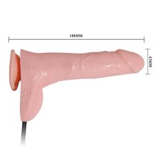 ​Dildo gonflabil realist cu ventuza, Baile, 20 cm_3