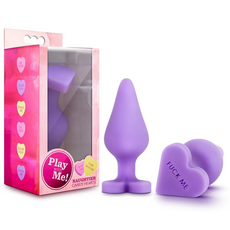 Buttplug Naughtier Candy Hearts - violet