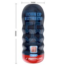 Masturbator Realistic Pretty Love Vagina-vedere exterioara cu dimensiuni