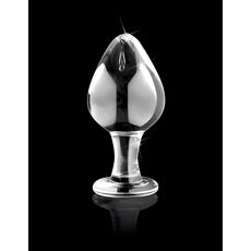 Icicles No 25 dop anal sticla transparent dimensiuni 9.5 cm stop Pipedream