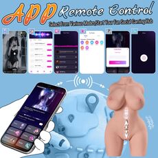 Papusa silicon Masturbator Dennehy 59 cm cu Vibratii si Miscare Control Aplicatie Reincarcabil