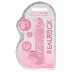 Dildo Jelly Realrock "Crystal Clear" 17 cm - Roz