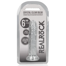 Dildo Realistic REALROCK Suction Cup - 16 cm, Transparent