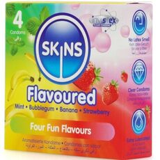 Prezervative SKINS Multi For Fun Flavours, 4 buc.
