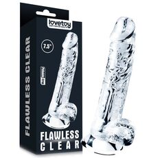 Dildo Jelly Lovetoy "Flawless Clear" 19 cm - vedere frontala