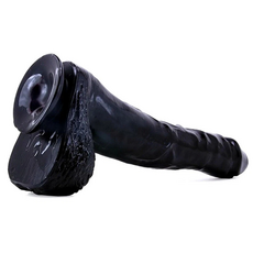 Dildo XXL, Icon Brands "Falcon Big Black Cock Ice Pick" 33 cm - Negru_3