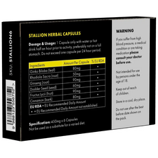 ​Pastile potenta rapida - Supliment din plante Stallion, pachet 6 bucati- ingrediente