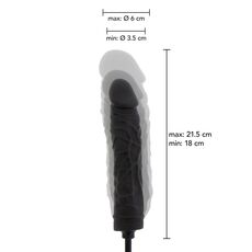 Dildo Gonflabil Hidden Desire Extreme Advanced - comparatie deflat si inflat