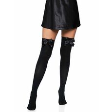 Ciorapi de nailon cu funda Kay, Leg Avenue, negru, 70 DEN, S-L