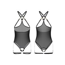 Body Risque Kinky Diva negru vedere spate curea talie ajustabila