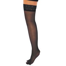 Ciorapi Stay-Up Daring Intimates Satin Touch 20D Negru, S-L