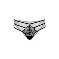 Lenjerie Daring Intimates Lace String with Straps Negru