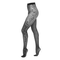 Kotek Tights T007 dresuri dama negru 20 DEN model floral calitate