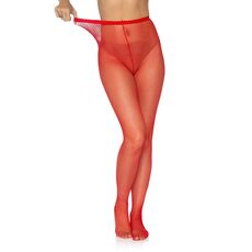 Dresuri plasa rosii Leg Avenue 9001 imagine suplimentara unghi 4, fishnet tights rosii, marime S-L, disponibile pe erotica.ro