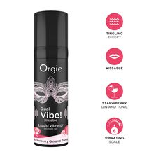 Kit Vibrator ORGIE Vibe! Bullet + Dual Vibe! Strawberry Gin