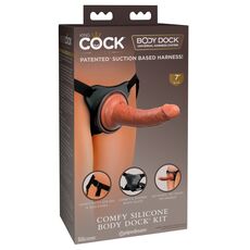 StrapOn Femei Pipedream &raquo;King Cock&laquo; 21 cm - Natural