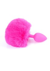 Plug-Jewellery Silicon PLUG Bunny Tail Pink sex toy B-Series calitate premium