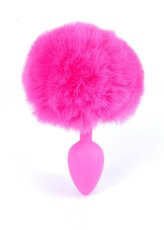 Plug-Jewellery Silicon PLUG Bunny Tail Pink sex toy B-Series calitate premium