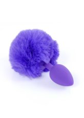 Plug-Jewellery Silicon PLUG Bunny Tail Purple sex toy B-Series calitate premium