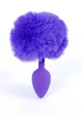 Plug-Jewellery Silicon PLUG Bunny Tail Purple sex toy B-Series calitate premium