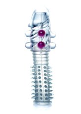 Stimulator Penis Sleeve cu bile si Tepi sex toy B-Series calitate premium
