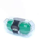 Bile Vaginale Duo Balls, Verde, vedere laterala cu snurul de recuperare intins