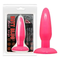 Anal plug conic TPE roz 15cm diametru 4cm baza ventuza vedere principala