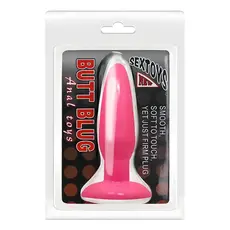 Plug anal roz 15cm forma conica insertie progresiva incepatori vedere laterala