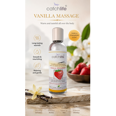 Ulei Masaj si Gel Lubrifiant, Nature Body Fun Gel Vanilie Capsuni, 100 ml