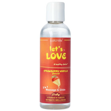 Gel masaj lubrifiant Nature Body Let's Love Capsuni Vanilie 100 ml vedere frontala