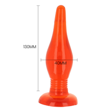 Plug anal Baile rosu 13cm 4cm diametru forma conica insertie graduala incepatori