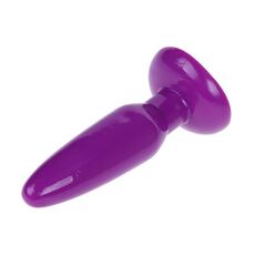 Plug anal violet TPE forma conica vedere laterala