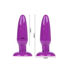 Plug anal conic TPE vedere laterala comparatie marime