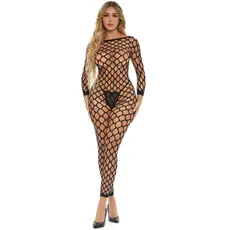 Bodystocking Crotchless Pink Lipstick Lingerie Swipe Right-frontal