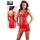 Rochie Latex Look Black Level - Rosu - vedere frontala