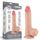Dildo Dubla Densitate cu ventuza si scrot, strat dublu glisant de 20cm- Natural