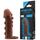 Prelungitor penis cu bile silicon Brave Men Penis Sleeve Flesh, 14 cm