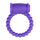 Inel penis vibrator Easytoys mov cu textura de perle si modul vibrator atasat