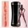 Masturbator Double Ends Cup, carcasa neagra cu inele aurii, canal interior texturat
