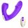 Vibrator Joy Purple cu dubla stimulare, brat curbat pentru punctul G si cap cu unde de presiune, langa telecomanda wireless