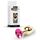 Plug Jewellery Gold, cristal roz, vedere de aproape cu suprafata metalica lustruita si cristalul fatetat