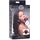 Ball gag Master Series Full Bloom, cutia originala alaturi de produs, purtat de model