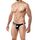 Tanga Barbateasca CUT4MEN Provocative Skai, Negru, detaliu material