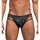 Male Power Strappy Thong - Blue/Black
