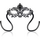 Masca venetiana Ohmama Mini Pearls neagra, filigran decupat cu cristale pe conturul ochilor