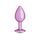 Plug Anal NS Novelties Iridescent Plug Medium, Roz Auriu, imagine principala