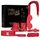 Set BDSM Fetish B-Series 8 piese rosu, cutie Hidden Desire Chest cu toate componentele